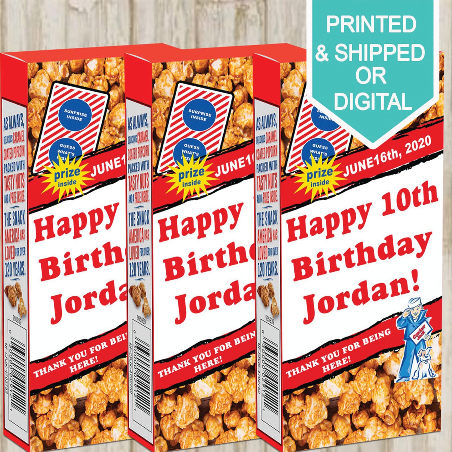 Personalize Cracker Jack Labels- Baseball Party - Baseball Birthday - Wedding favors- Digital - Printable- Baby shower