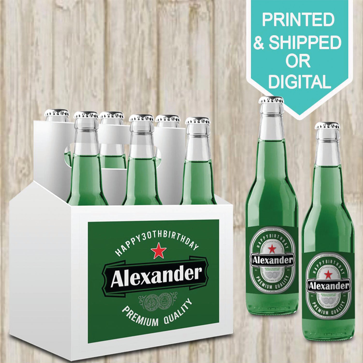 Personalized Beer Bottle labels and carrier - Beer Labels- Beer bottles- Birthday Party Gifts- Custom Labels- Printable-Digital- favors